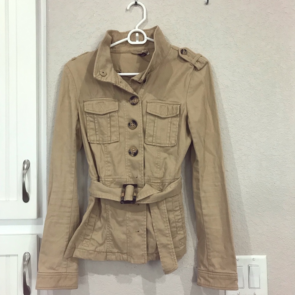 Beige pea coat
